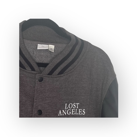 new Kinetix 𖤐 Lost Angeles Varsity Travel Jacket 𖤐 Vintage Black 𖤐 XL Kitson - Picture 3 of 16